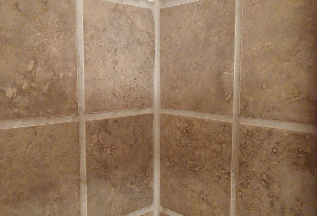 Close up of tile and grout